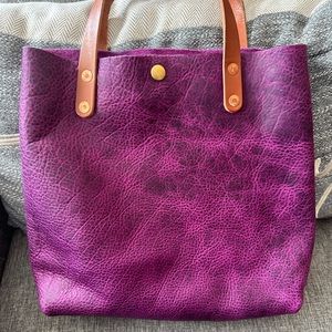 NEW KMM Leather Purple Bison Mini Tote.